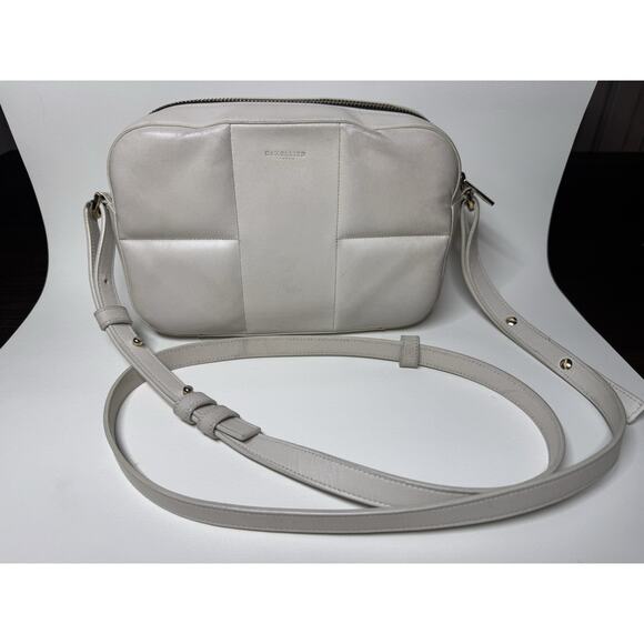 DeMellier Marrakesh Camera Bag Light Taupe Cream Crossbody Cowhide - Picture 1 of 12